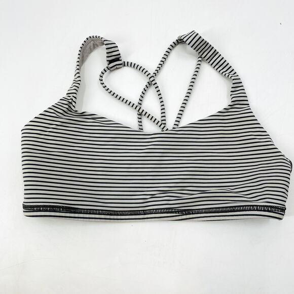 Lululemon black & white striped sports bra - Picture 3 of 4